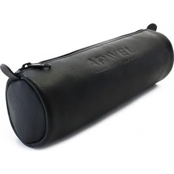 Penál Arwel Černý kožený jednokomorový penál 611-5020-60/60