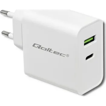 QOLTEC Napájecí zdroj: spínaný zásuvkový,nabíječka 5VDC, 3A 45W bilá