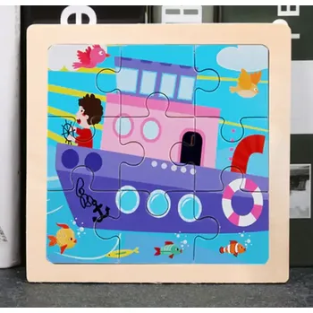 Puzzle Dřevěné puzzle pro nejmenší (S) - LOĎ (Značka: SKXNIER)