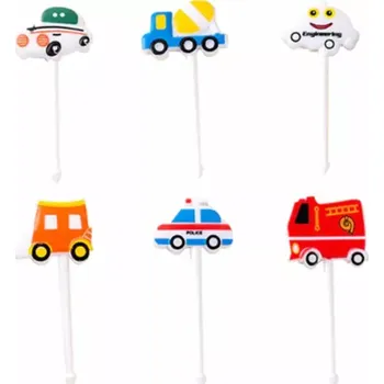 Party dekorace Napichovátka - DOPRAVNÍ PROSTŘEDKY 2 - 6 ks (Značka: HOOMALL)