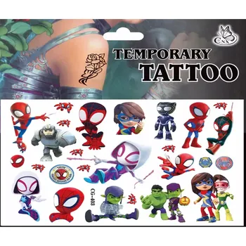 Odstranitelné tetování Dětské dočasné tetování - SPIDER MAN - SPIDEY AND HIS AMAZING FRIENDS 2 (Značka: TAKARA TOMY)