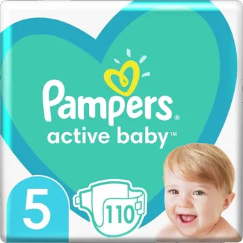 Kojenecká hygiena 2x PAMPERS Active Baby 5 (11-16 kg) 110 ks MEGA PACK - jednorázové pleny