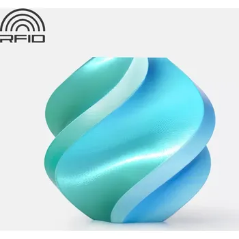 Počítačové příslušenství Bambu Lab PLA Silk Dual Color with spool, 1kg | Hawaii (Blue-Green)