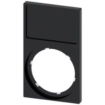 držák štítku, rámeček dole obdélníkový, černá barva, pro popisný štítek 17,5 ...