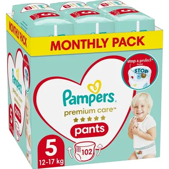 teploměr do vody pro miminko PAMPERS Premium Care Kalhotky plenkové vel. 5 (12-17 kg) 102 ks