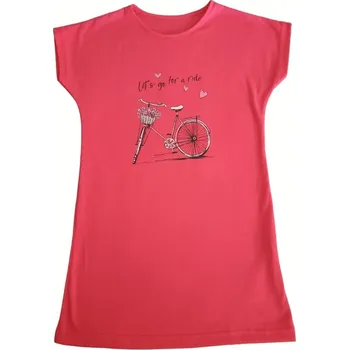 Dívčí noční košile Betty mode tmavě růžová s kolem