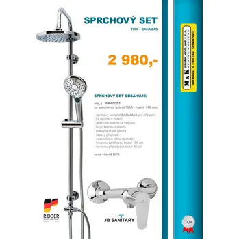 Sprchový set Ridder BAHAMAS D10 60 00/150 Sprchový set BAHAMAS + TIRA D10 60 00/150