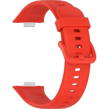 Příslušenství k chytrým hodinkám eses Silikonový řemínek se zapínáním na sponu pro Huawei Watch Fit 3, 4 a 4 Pro Barva: červená