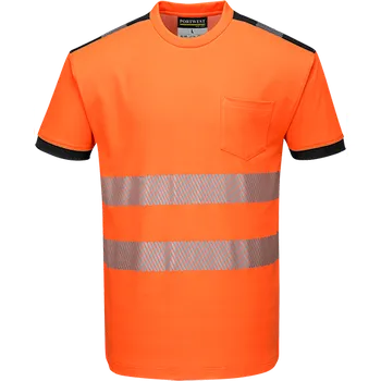 PORTWEST Tričko HiVis PW3 Velikost: 5XL, Barva: oranžová-černá