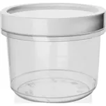 Dóza WHITE průměr 11 cm transparentní/bílá 1 l 1 l