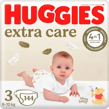 teploměr do vody pro miminko HUGGIES® Extra Care pleny jednorázové 3 (6-10 kg) 144 ks
