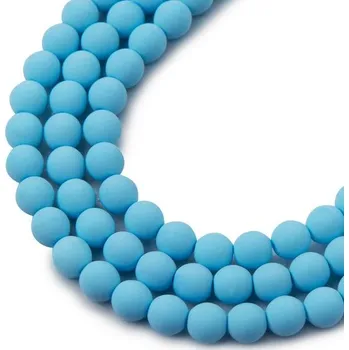 Dětské navlékací korálky Estrela České mačkané korálky Estrela BONDELI 6 mm soft blue