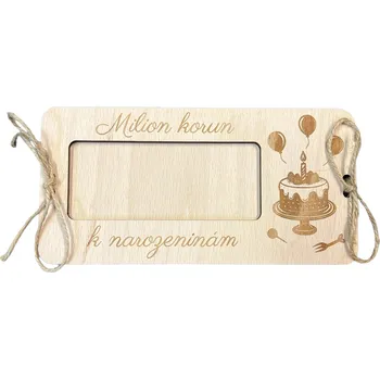 JarisWood Dárková karta k narozeninám Věnování na zadní straně: Bez věnování