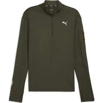 Pánská casual bunda Puma Performance Quarter-Zip Tracksuit Top Dark Olive M