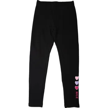 Dívčí zateplené legíny Wolf T2322 černé - růžový nápis