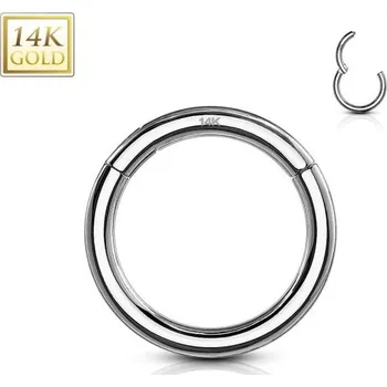 Piercing Šperky4U Zlatý piercing - segment kruh, Au 585/1000 - ZL01262-WG-1009
