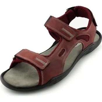 Pánské sandále Pánská nadměrná obuv MW066 bordó2 (nadměrné letní sandále)