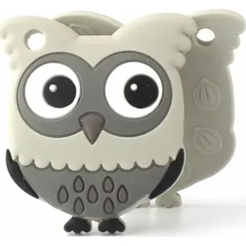 Silikonové kousátko - SOVIČKA - ŠEDÉ (Značka: KEEP GROW)
