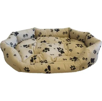 Pelíšek pro psa Pelech pro domácí mazlíčky - béžová tlapka 95 x 70 cm