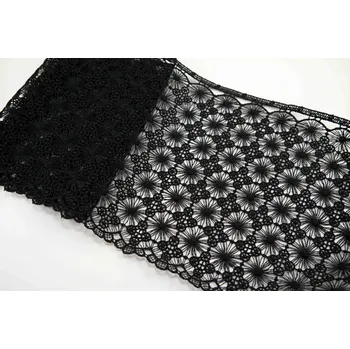 Vzdušná krajka - černá - šířka 18 cm