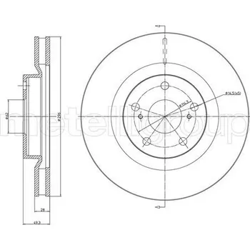 Brzdový kotouč Brzdový kotouč METELLI 23-0946C