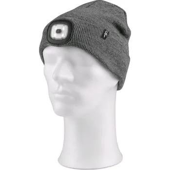 Čepice Čepice CXS TYNAN s LED světlem, šedá