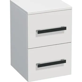 Koupelnový nábytek Koupelnová skříňka nízká SAT Cube Way 32,5x49,3x33 cm bílá lesk CUBE3CHN32BL