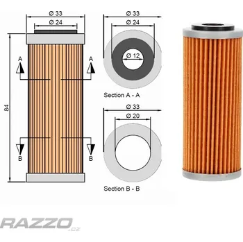 Filtr pro motocykl Olejový filtr TwinAir Oil Filter 140119 pro TwinAir Oil Cooling System
