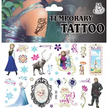 Odstranitelné tetování Dětské dočasné tetování - LEDOVÉ KRÁLOVSTVÍ - FROZEN 6 (Značka: TAKARA TOMY)