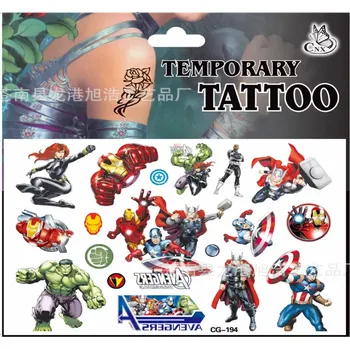 Odstranitelné tetování Dětské dočasné tetování - THE AVENGERS 4 (Značka: TAKARA TOMY)