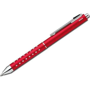 Kovové multifunkční pero 3 v 1 červené