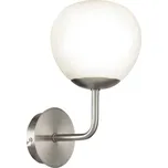 Nástěnné svítidlo Maytoni Erich, barva niklu, sklo/kov, 1 světlo. nikl, bílá 1 x 40 W - Doprava zdarma