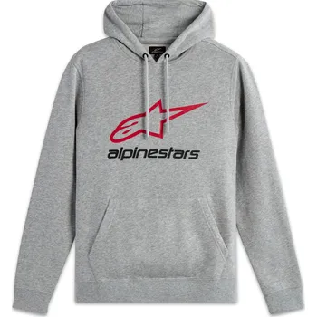 Pánské oblečení Mikina ALWAYS HOODIE 3, ALPINESTARS (šedá/červená/černá) (Velikost: M)