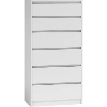 Šatní skříň Komoda KARO 6 zásvuek - bílá