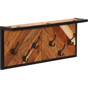 vidaXL Nástěnný věšák se 6 háčky masivní akáciové dřevo