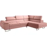 Rozkládací rohová sedací souprava 155 NOAH Pravá Růžová