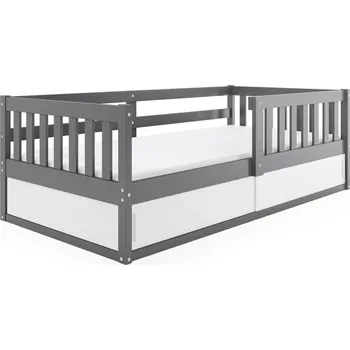 Dětská skříň Dětská postel SMART 80x160 cm Šedá - bílá