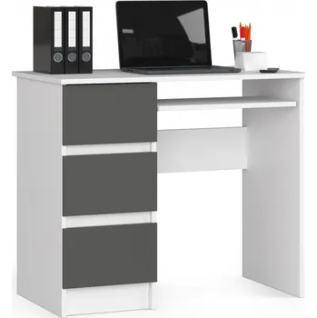 Počítačový stůl Počítačový stůl A-6 levá -bílá/grafit