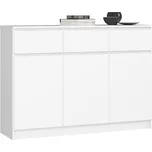 Komoda K140 3D3SZ bílá