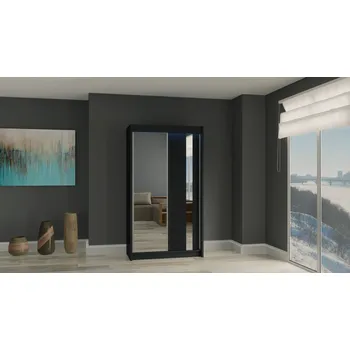 Šatní skříň Kvalitní Šatní Skříň Gracja 150 cm Černá