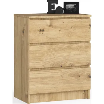 Šatní skříň Komoda K60 3SZ - dub artisan