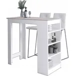 Barový stůl HOKER - bílá/dub sonoma