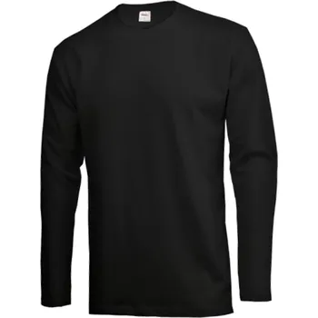 Pánské tričko Numberoplus Bavlněné tričko dlouhý rukáv - basic130 Barva: Černá, Velikost: XL