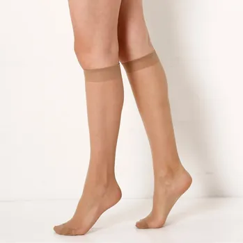 Dámské ponožky Blancheporte Sada 10 párů silonových podkolenek béžová