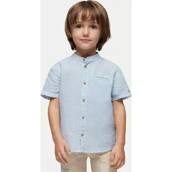 Chlapecká košile Chlapecká košile krátký rukáv bez límečku Mayoral 3113-53 velikost 128