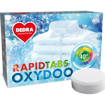 Odstraňovač skvrn OXYDOO | Odstraňovač skvrn v tabletách | aktivní kyslík & enzymy | pro bílé & barevné prádlo | 12 tablet Dedra