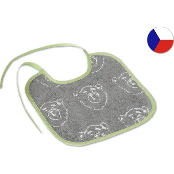 Bryndák Dětský bryndák 25x25 GRAND Medvědi tmavá/hráškově zelená