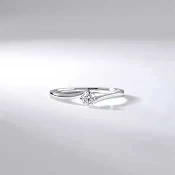 Prsten Lillian Vassago Zásnubní briliantový prsten, bílé zlato LLV59-DR122W Velikost prstenu: 55