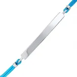 Textilní náramek Bailey světle modrý se stříbrnou destičkou ONE1016LB