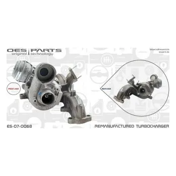 Turbodmychadlo Dmychadlo, plnění VW, 038253016G, 038253016GV, 038253016GV500, 038253016GV510, 038253016GX, 03G253016R, 03G253016RV, 03G253016RX, OES, ES-07-0068